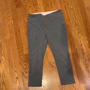 Gray capri leggings, worn twice